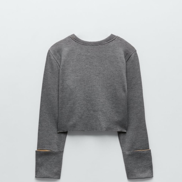 Zara Grey sweater NWT - Picture 3 of 5